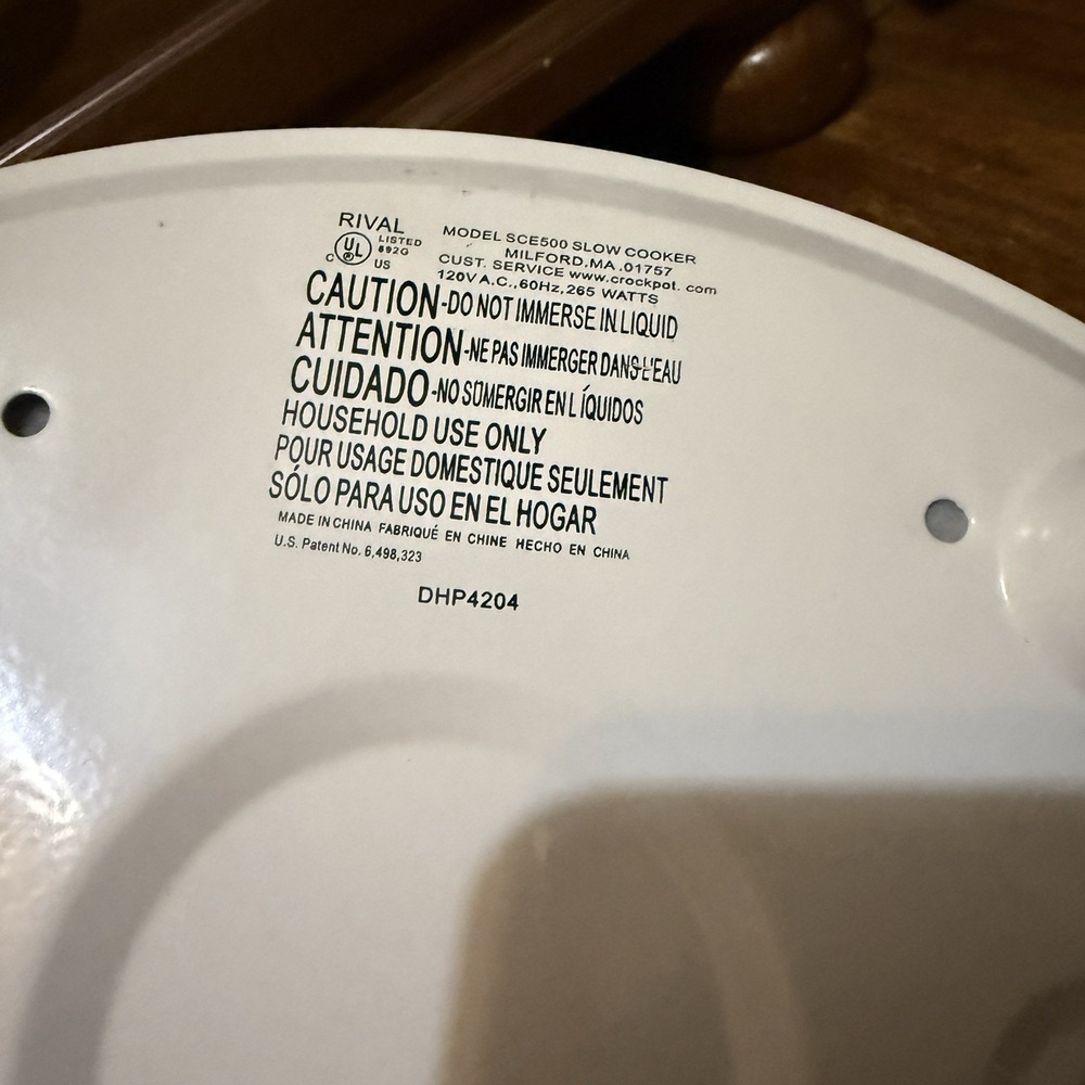 Rival Slow Cooker 5 qt Oval Crock Pot Vines Blue Stoneware SCE500 Cottage-core - Picture 3 of 12